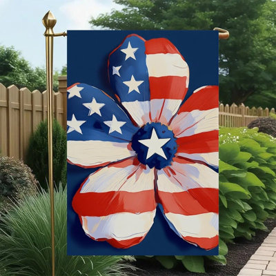 Drapeau patriotique drapeau américain double face décoratif pour le 4 juillet, 12 po x 18 po