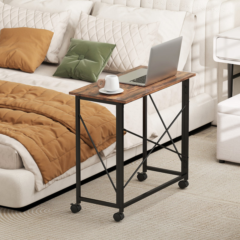 Foldable Writing Desk, Rustic Brown/Black