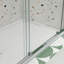 Porte de douche coulissante de 72 po x H 50 à 54 po, verre trempé de 1/4 po, finition, verre Nano Easy Clean et film protecteur, méthode d'installation sans effort, universel à gauche à droite, fermeture magnétique, fuite supérieure simple-117446444