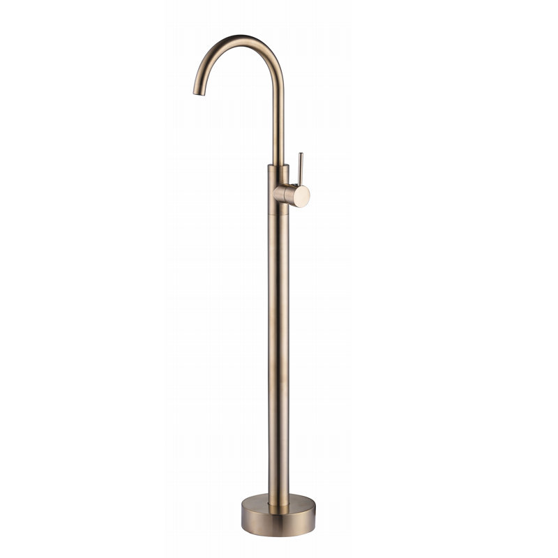 Elyn 1 Handle Floor Tub Filler, Brushed Gold