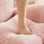 Rose avec dossier à 3 coussins, matériau en chenille, combinaison flexible, tissu confortable en forme de L pour espace de lecture, siège ergonomique, utilisation dans la chambre à coucher