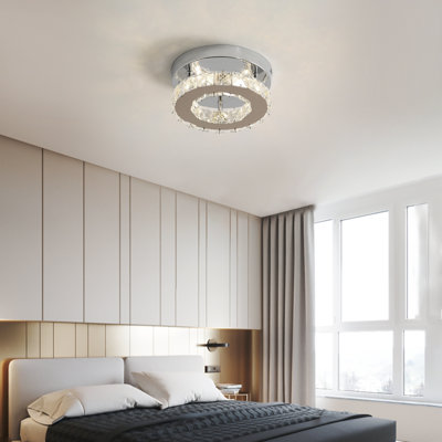 Fumihito Round Crystal Flush Mount Ceiling Light