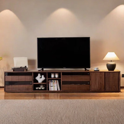 Medieval style design sense solid wood TV cabinet