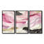 Ensemble de décoration murale en marbre rose et blanc captivant - vagues modernes abstraites-107212995-107213003