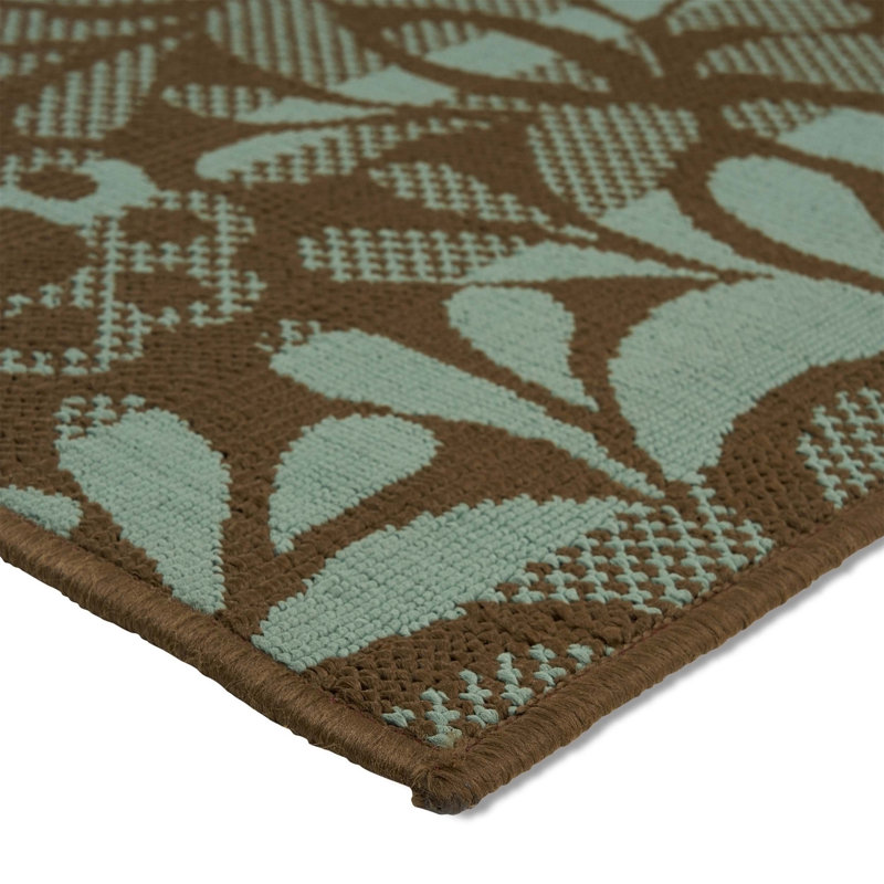 Brown Rectangle Polypropylene 5'3" X 7'6" Rug