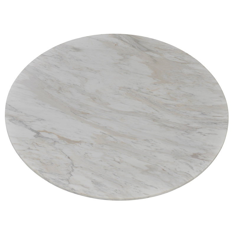 Tango Marble Bar Height Pedestal Table, Black, 31.5" W x 31.5" L, White