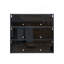 Armoire de rangement à chaussures en verre noir