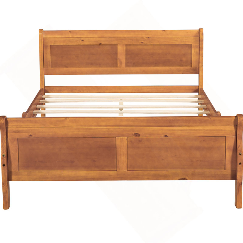Lit plateforme en bois Baheerah, Full, Blanc