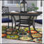 Table de salle à manger d'extérieur carrée de 44 pouces, fonte d'aluminium résistante aux intempéries, conception en treillis moderne pour patio et jardin