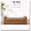 Repose-pieds durable en similicuir brun
