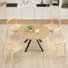 Wooden & Rattan Dining Set