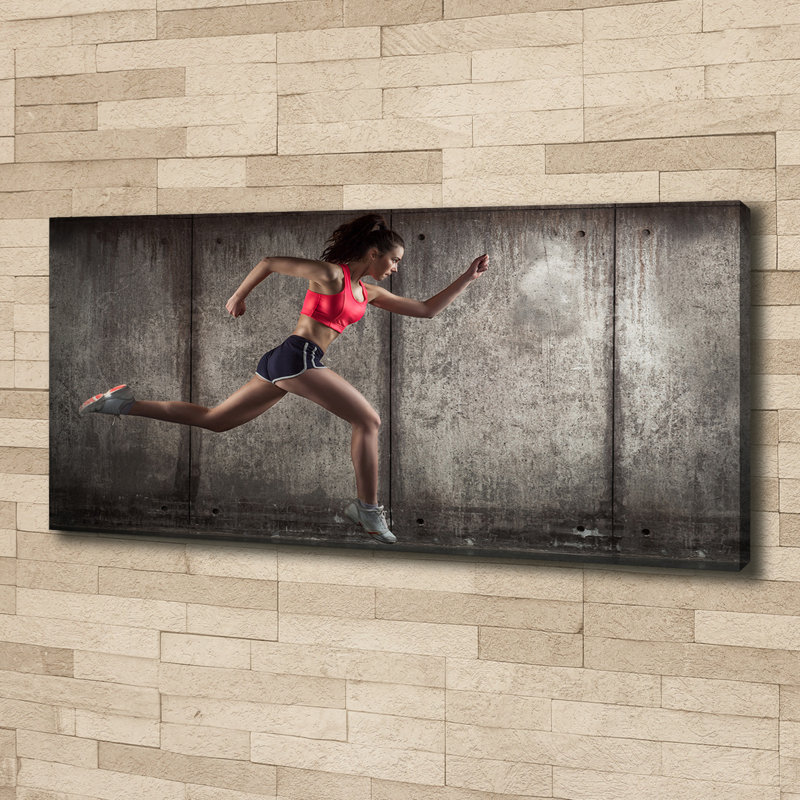 A Running Woman - Wrapped Canvas Print