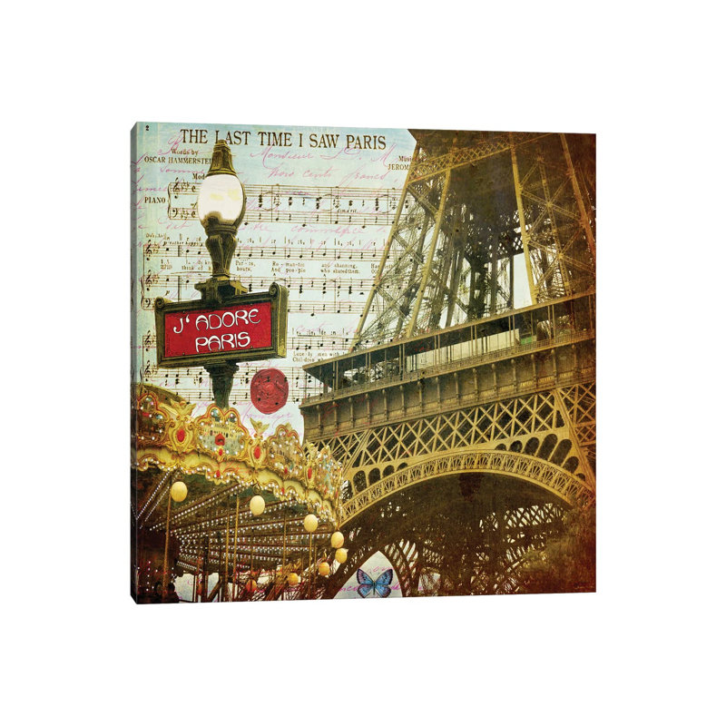 Eiffel Romance VI by Sandy Lloyd - Wrapped Canvas Print, 30.48 cm H x 30.48 cm W