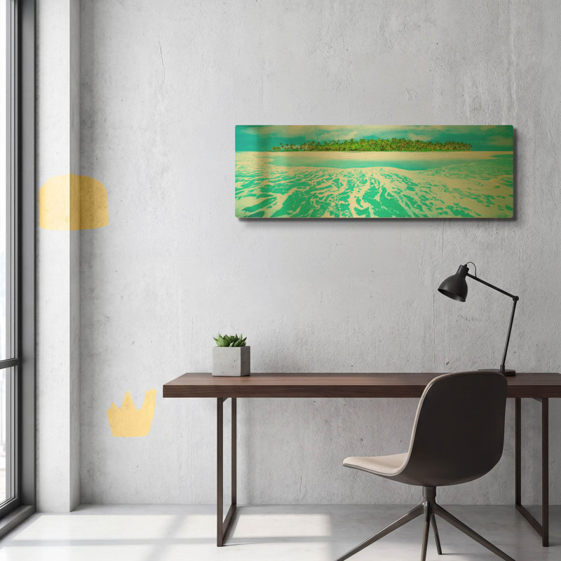 Tableau mural en métal doré « Naufragé » de Jack Reed, 122 x 41 cm, 48 po x 16 po