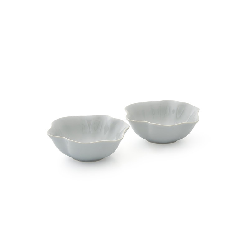 Sophie Conran Portmeirion Floret 2 Small Bowls, Grey