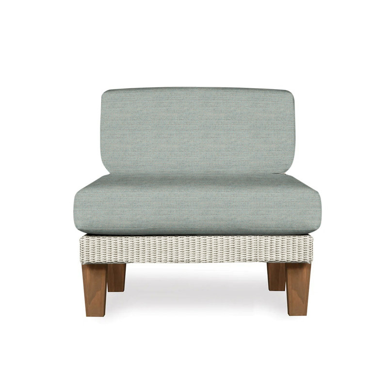 Catalina Outdoor Teak Lounge Chair, Demo Mist, Linen