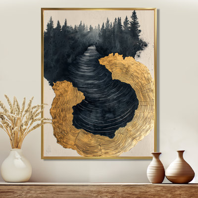 Girvin, forêt sombre, liquide Gem River II - forêt, art mural