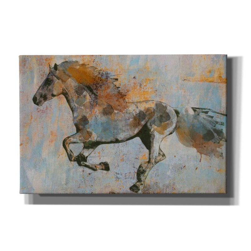 «Rusty Horse 2» par Irena Orlov, art mural sur toile, H 12 po x l 18 po x P 0,75 po