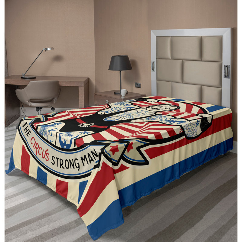 Drap-housse Ambesonne, Drap plat pour lit simple