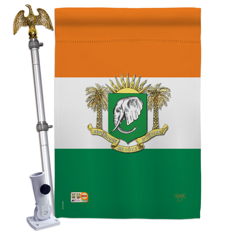 Double Sided 40'' H x 28'' W Polyester Flag Set