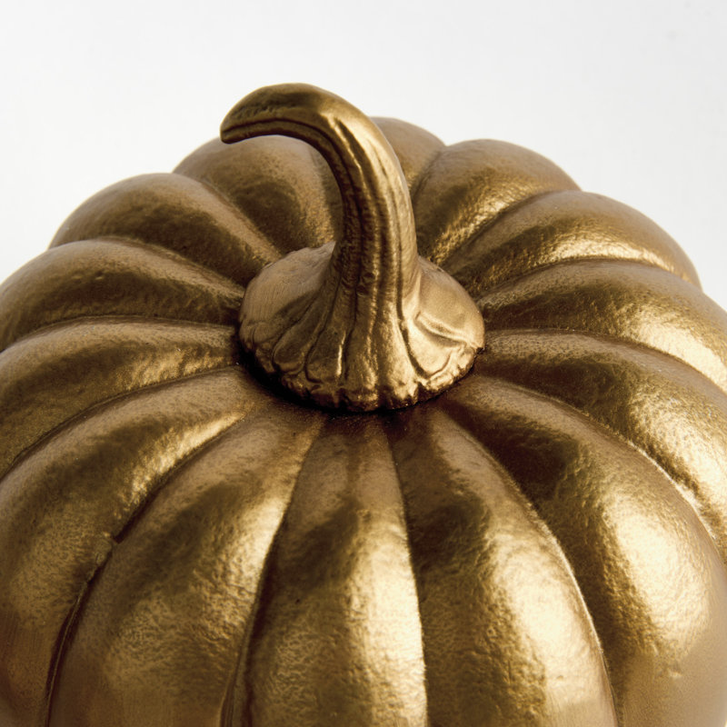 Ensemble de 3 citrouilles sculptées Pham, Gold