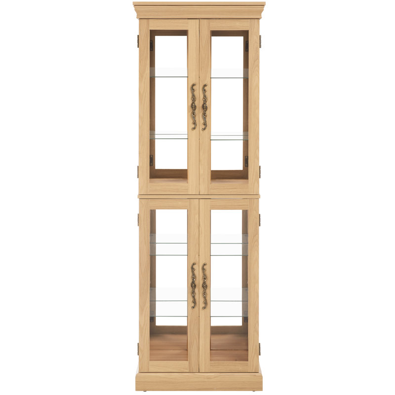Armoire lumineuse exquise pour le bureau - Rangement en chêne avec style élégant