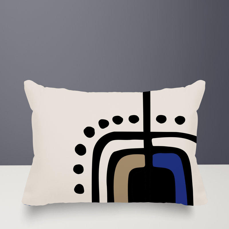 Coussin lombaire réversible intérieur / extérieur Sofi Minimalist, H 18 po x l 25 po, Marine