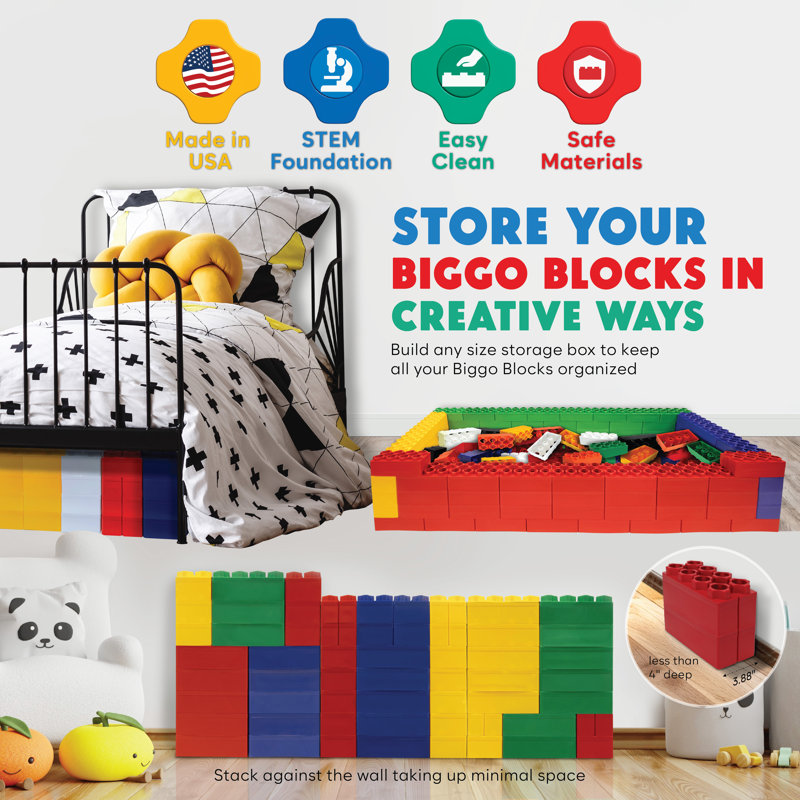 BiggoBlocks Jumbo Blocks, 432 PC Mega Set, for Kids Ages 4-8, 432 PC