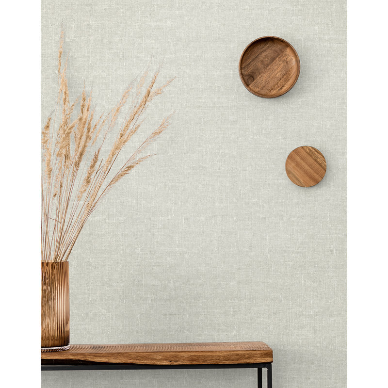 Rouleau de papier peint lisse L 33 pi x l 23,2 po, Cendres