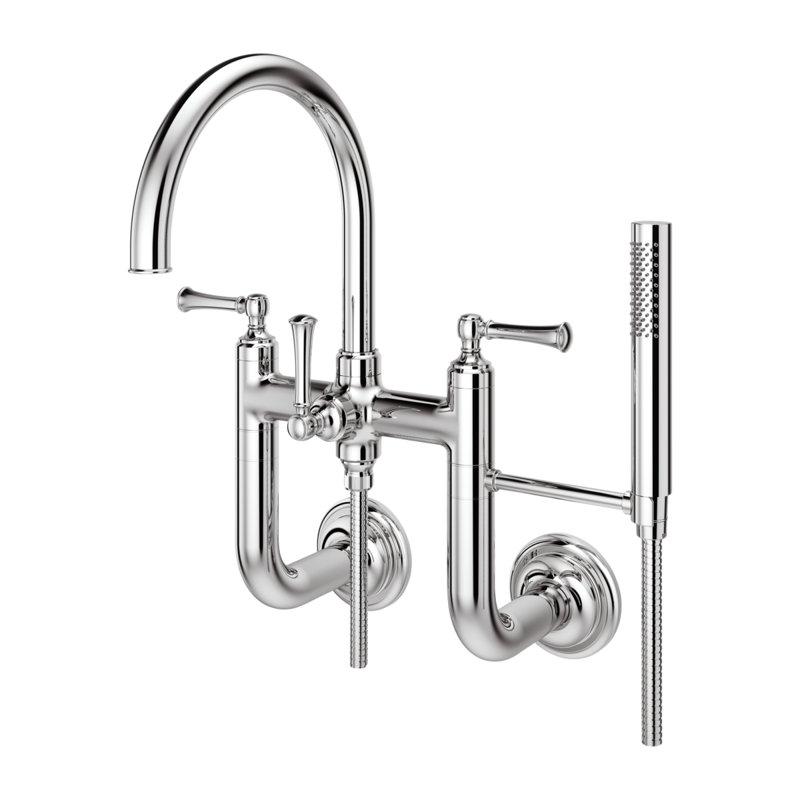 Wall Mounted Tub Spout, Polished Chrome