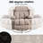 Swinging recliner massage heated sofa, with USB and 2 cup holders in side pockets-1836463147