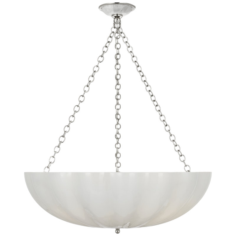 Aerin Chandelier, 6 Lights, Polished Nickel