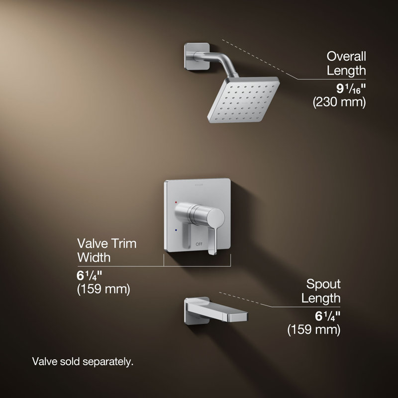 Parallel™ Pressure Balanced Tub and Shower Faucet, Polished Chrome
