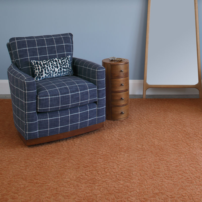 Leopardess Burnt Orange Hand-Tufted Responsible Wool Rug, Rectangle 8' x 11'