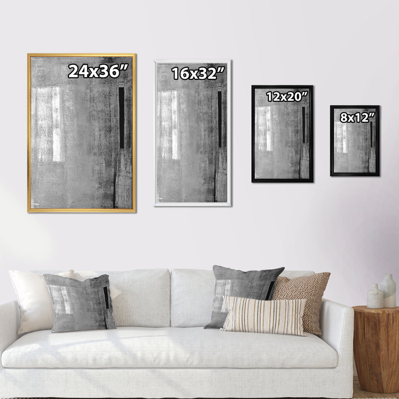 Art moderne gris et bleu II 2FL47789, Noir, H 20 po x l 12 po x P 1 po
