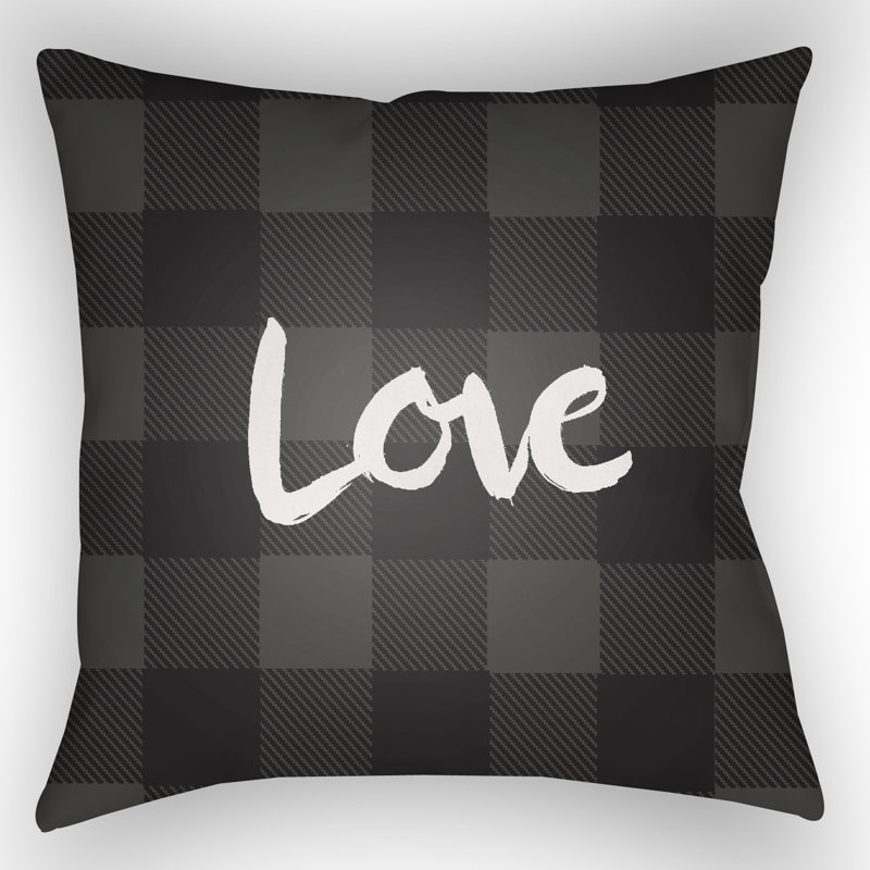  Indoor/Outdoor Use Throw Pillow, 18" H x 18" W x 4" D, Gray