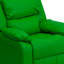 Deluxe Padded Contemporary Kids Recliner with Storage Arms-575610450