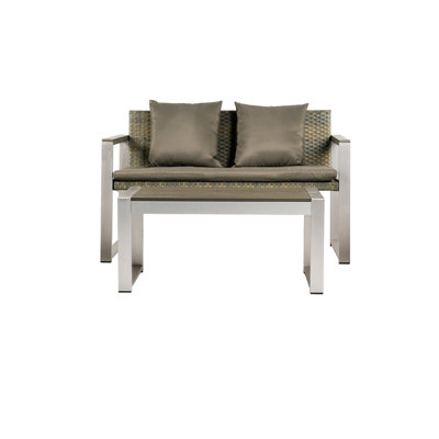 Canapé double en aluminium tissé en aluminium