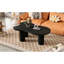 Table basse Cloud - Centre de style crème avec 3 pieds robustes et un bord rond-1614004671
