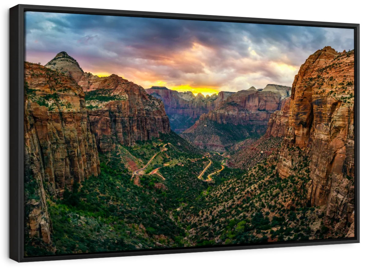 Millwood Pines Zion National Park At Sunset Canvas Print | Wayfair