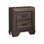 Ensemble de rangement pour chambre 4 pièces brun vieilli avec commode, commode et 2 tables de chevet