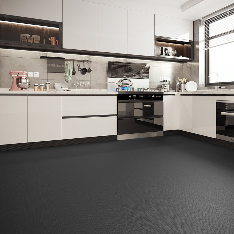 6'' W X 36'' L Peel and Stick Luxury Vinyl Floor Plank,Rigid Core Vinyl Flooring Wood Look (Set of 36), Black Wood