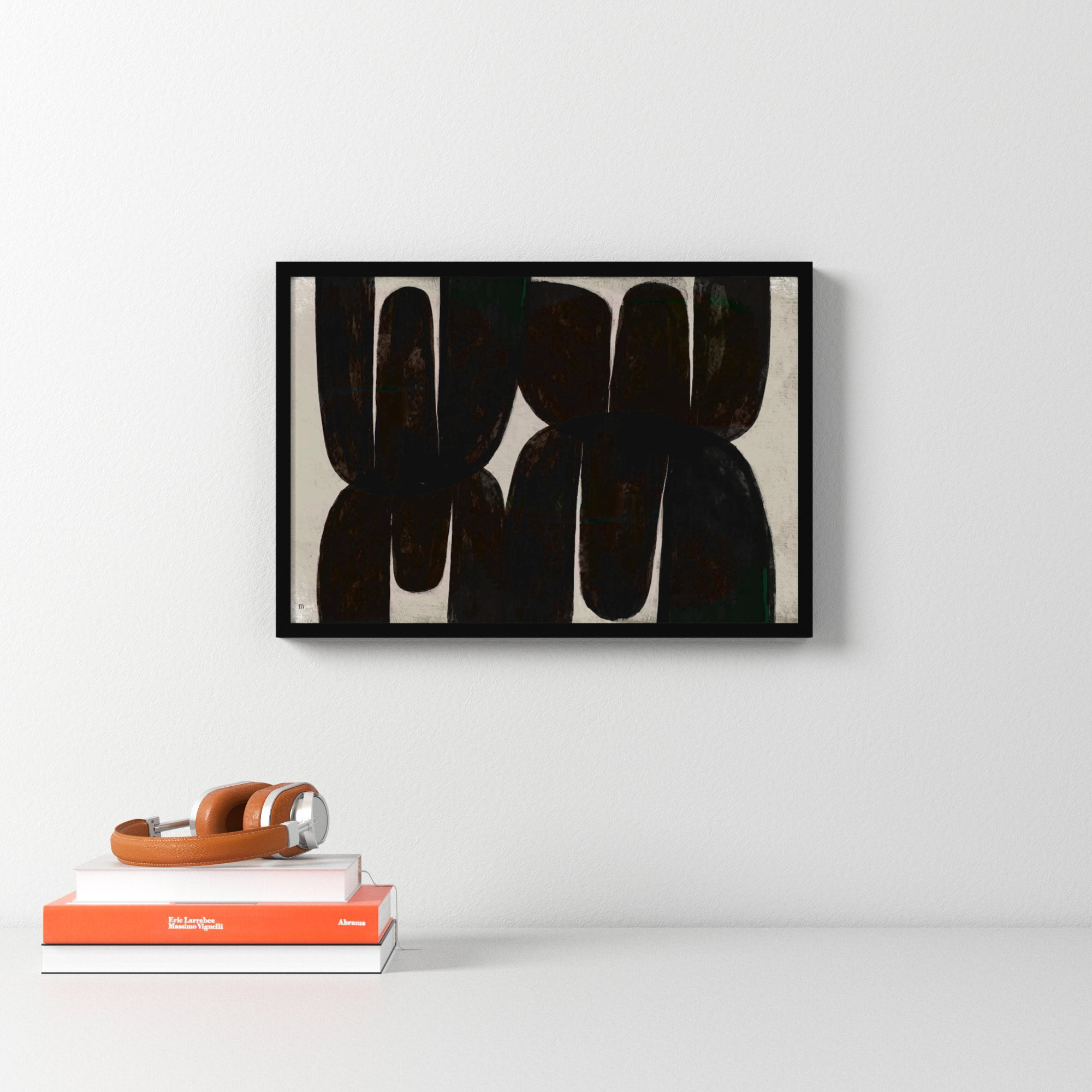 Stretched by StudioM, Black, 14" H x 20" W x 1.25" D