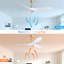 60 Inch Modern ABS Ceiling Fan With 6 Speed Smart Remote Control Reversible DC Motor For Bedroom Living Room