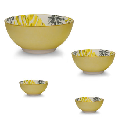 Botanical Yellow 4, 10Cm, 15Cm, 20Cm Piece Bowl Set