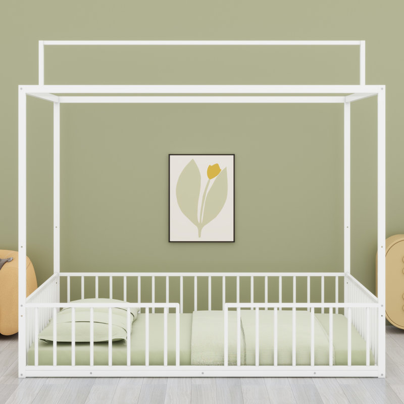Lit sur pied Montessori, Lit double, Blanc