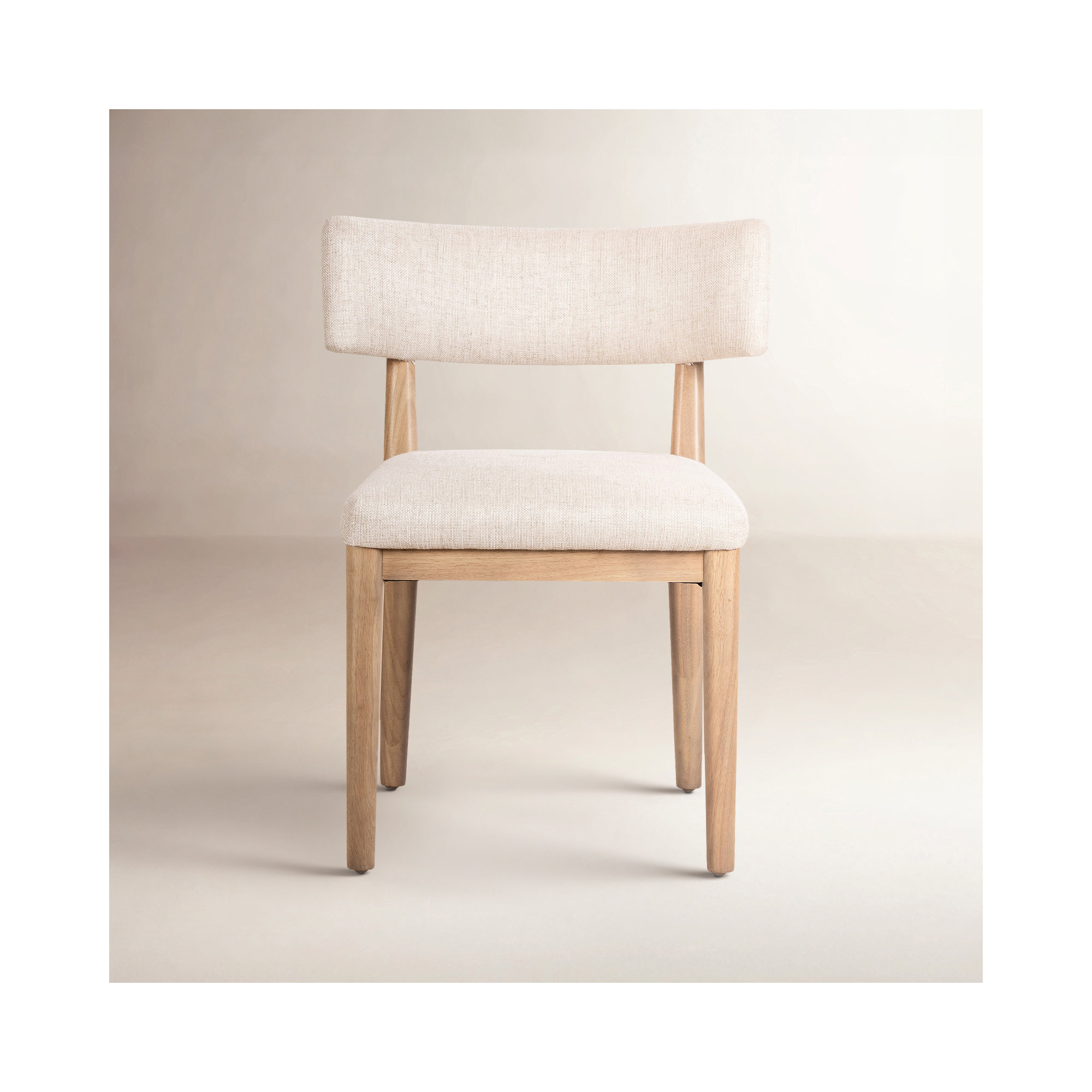 Amali Side Chair, Polyester Blend Beige, Natural
