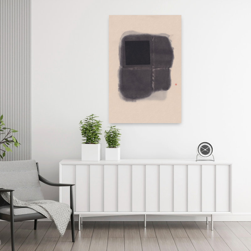 Art contemporain abstrait pacifique serein, art mural, H 36 po x l 24 po