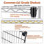 Deep black steel 4 tier adjustable rolling wire storage shelves 55.5 inch wide for garage and home storage organization