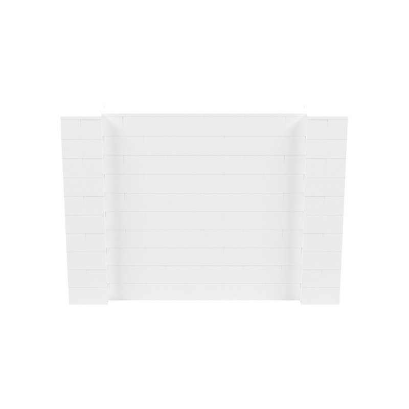 Ensemble mural de blocs géants 7 'T, H 60 po x l 84 po x P 12 po, Blanc